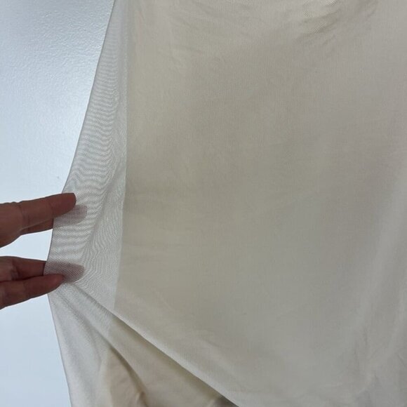 Isaac Mizrahi Target Ivory Tank Top XL Sheer Overlay Camisole y2K Spaghetti - Picture 3 of 8